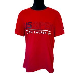 POLO by Ralph Lauren Men's Red T-Shirt US Open 2011 Size Large EUC